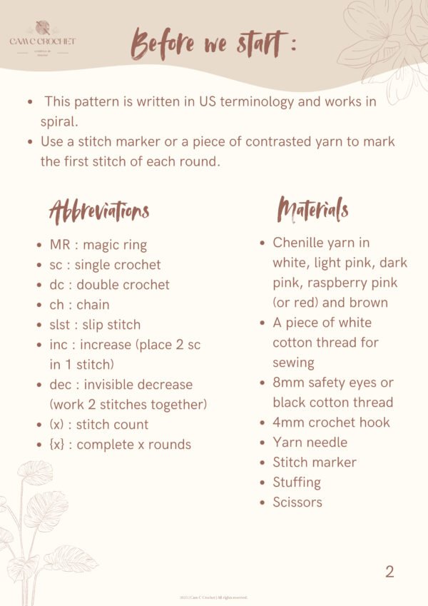 Yuni le Sushi - Patron crochet (FR et EN)