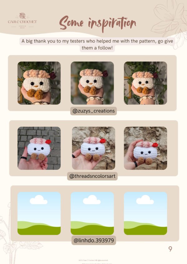 Yuni le Sushi - Patron crochet (FR et EN)