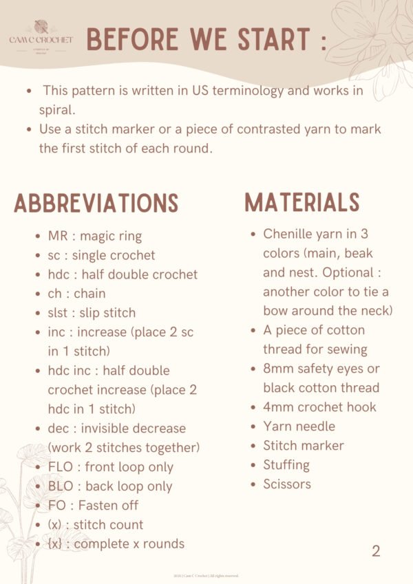 Petit Canard - Patron crochet (FR et EN)